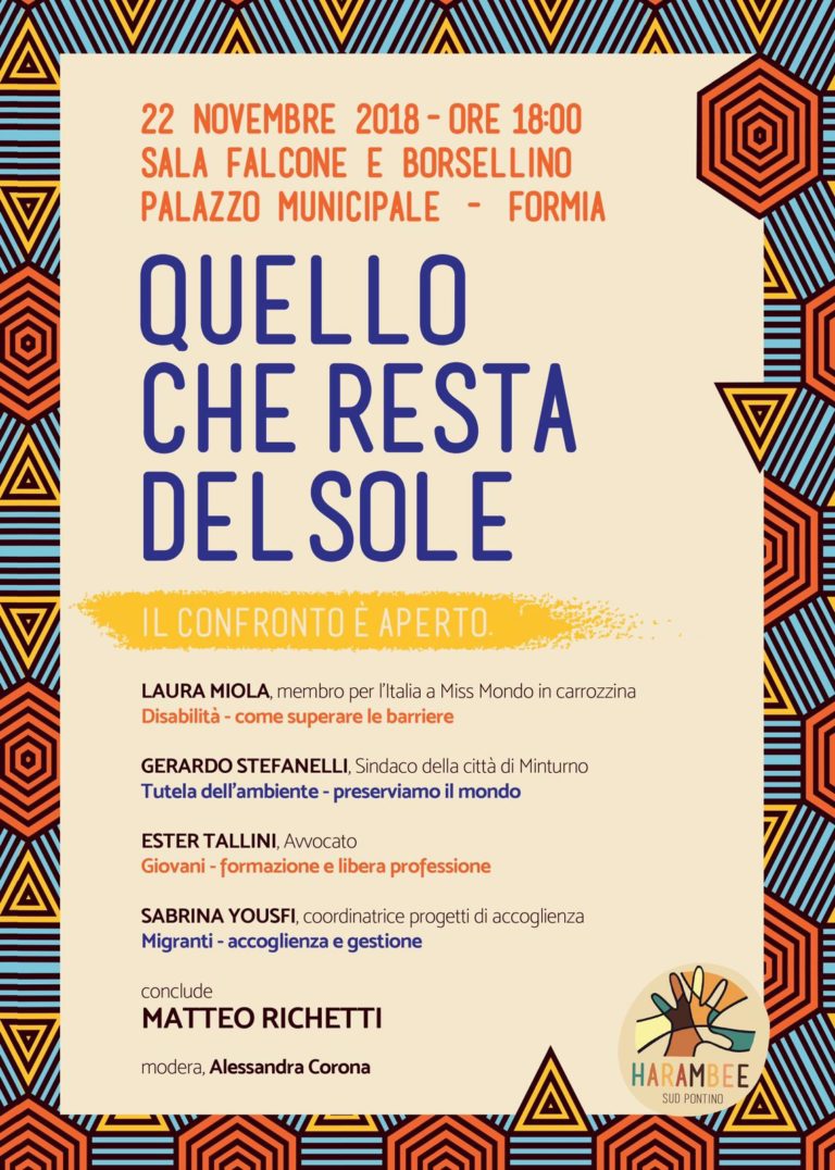 Harambee Sud Pontino – Quello che resta del Sole