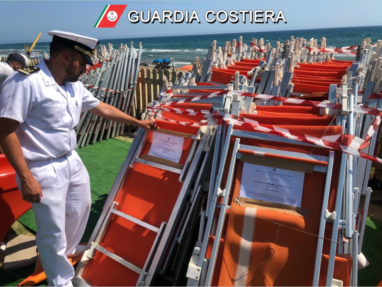 Guardia Costiera di Gaeta: attività di contrasto al fenomeno dell’occupazione abusiva delle spiagge. Sequestri, denunce e sanzioni
