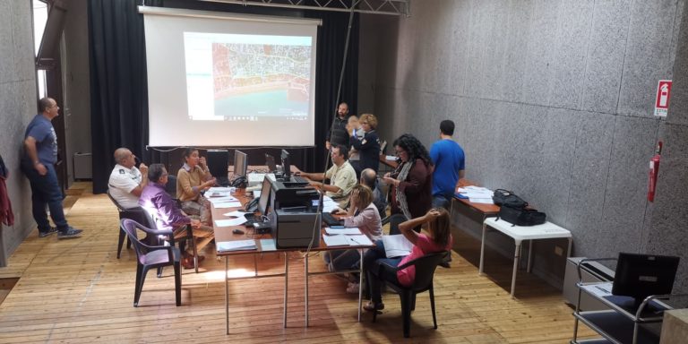 Formia, esercitazioni Tsunami exercise table top