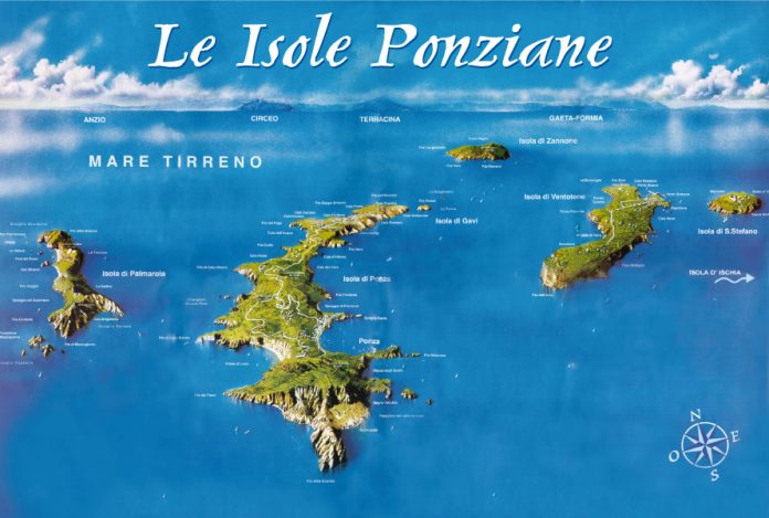 Mappa-isole-ponziane ponza ventotene