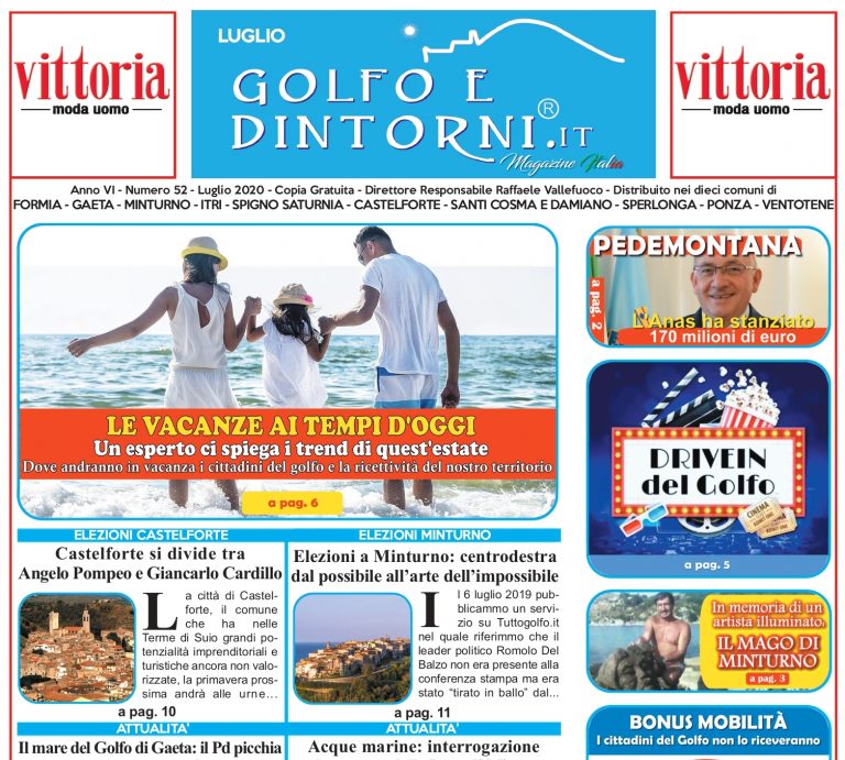 IN ARRIVO IL NUMERO DI LUGLIO DEL MAGAZINE GOLFO E DINTORNI