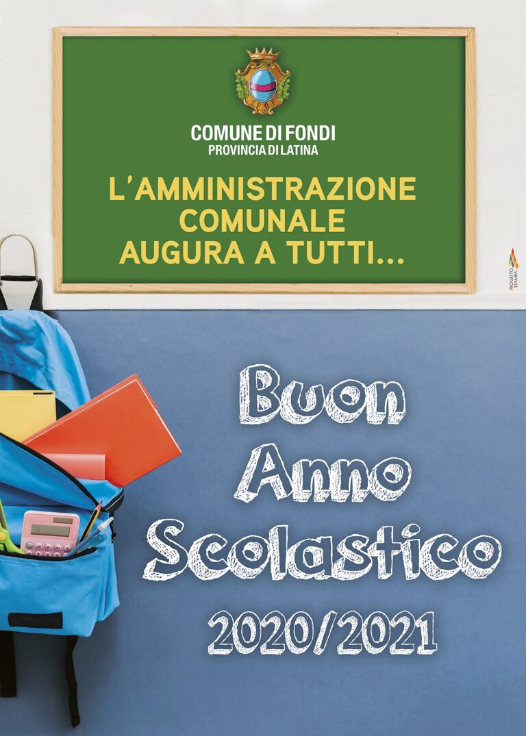 FONDI: IL COMUNE VICINO AL MONDO DELLA SCUOLA PER QUESTO DIFFICILE INIZIO SCOLASTICO