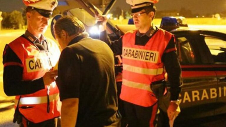 SANTI COSMA E DAMIANO: I CARABINIERI DEFERISCONO GUIDATORE PER STATO DI EBBREZZA