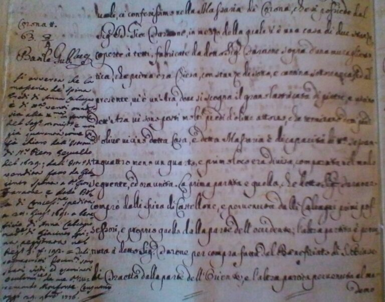 SCAURI: CHIESA DI SANTA ALBINA, NOVITA’ SULLA SUA ESISTENZA, ANNO DEL SIGNORE 1736