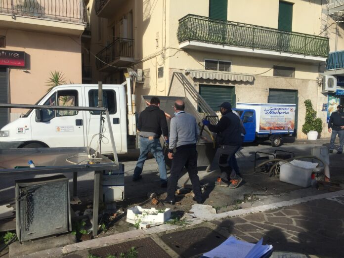 sgomberato il mercato ittico di Gaeta