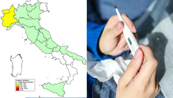 INFLUENZA – L’INCIDENZA DELLE SINDROMI SIMIL-INFLUENZALI E’ STABILE E SOTTO LA SOGLIA BASALE