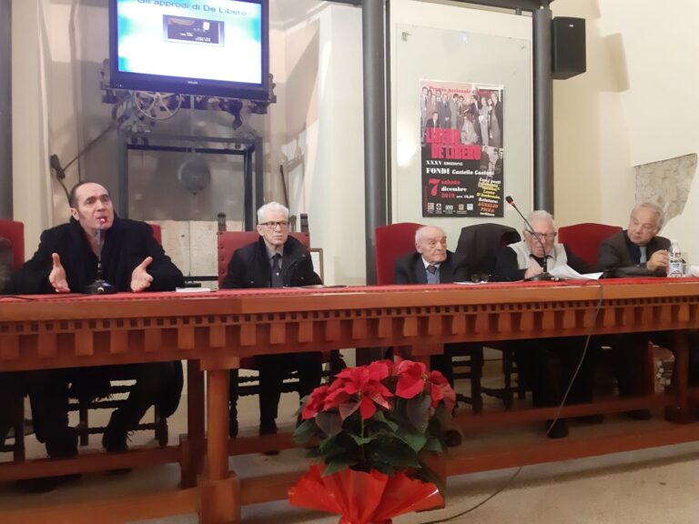 FONDI: TORNA IL PREMIO NAZIONALE DI POESIA LIBERO DE LIBERO IN RETE SABATO 16 GENNAIO