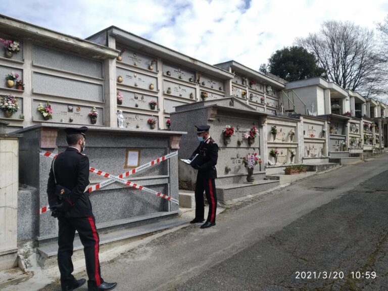 Omnia 2019: Carabinieri sequestrano 12 loculi e 2 cappelle ceduti a 11 residenti illegalmente