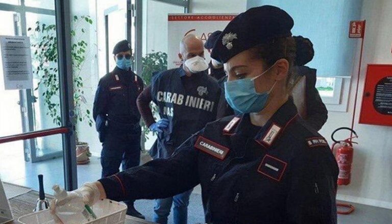 Carabinieri Nas controllano 981 esercizi, in 173 presenza di materiale genetico del virus covid-19