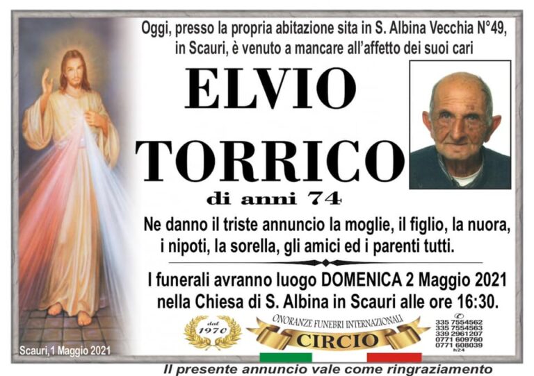 Scauri: Elvio Torrico, il Comitato Piazza Santa Albina piange un altro suo appartenente