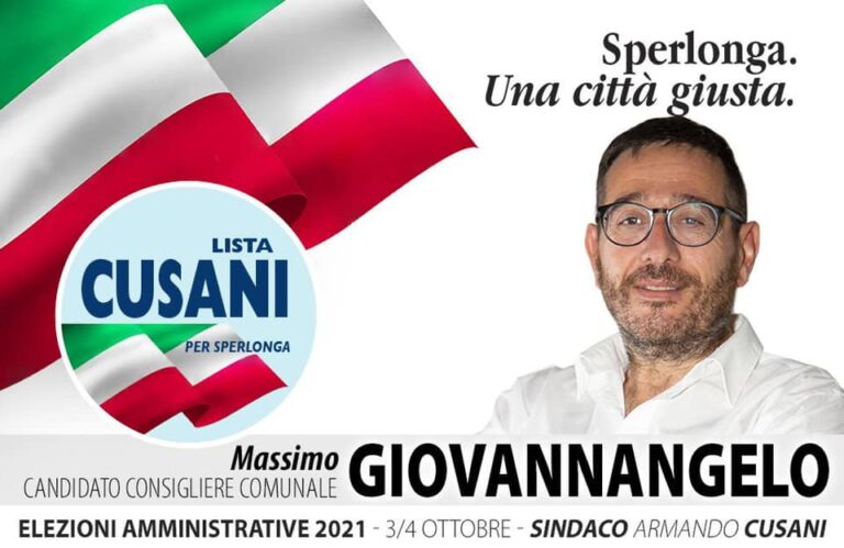 Sperlonga: la candidatura di Massimo Giovannangelo al fianco del sindaco Cusani