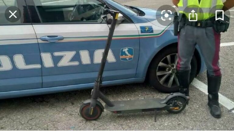 Polizia: quattro minorenni incendiano un monopattino e fuggono, rintracciati e denunziati