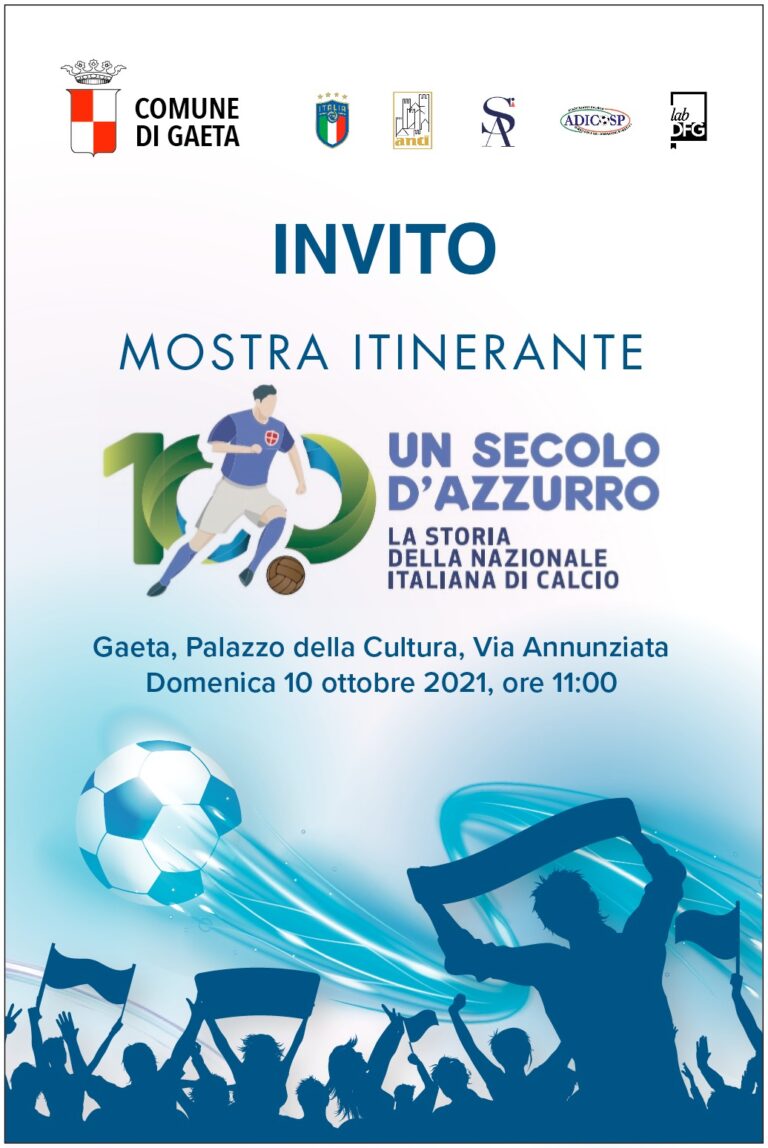 Gaeta: Da domenica mostra “Un secolo d’azzurro” sulla storia della nazionale di calcio