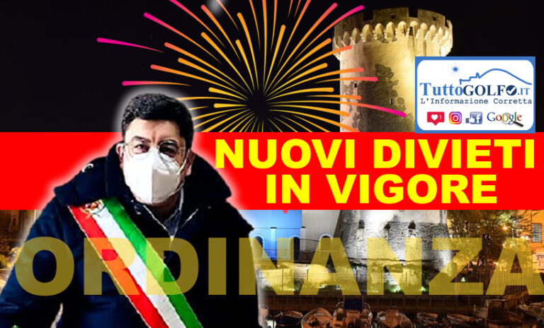 FORMIA, I NUOVI DIVIETI – ORDINANZA DI CAPODANNO