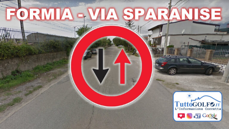 Formia: Senso unico alternato in Via Sparanise