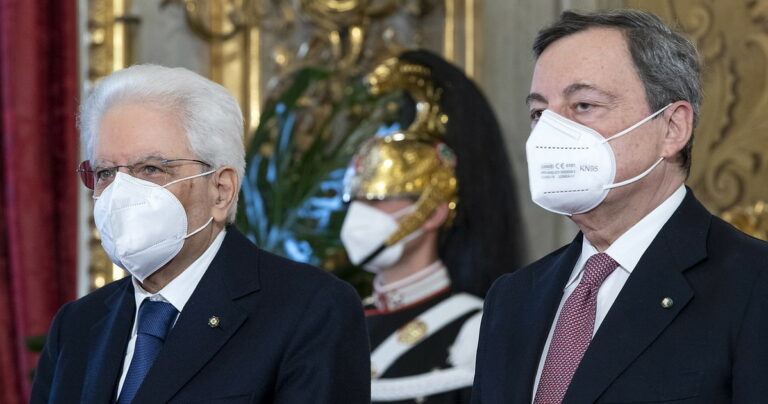 L’Italia si affida al binomio istituzionale Mattarella (759 voti) presidente e Draghi premier