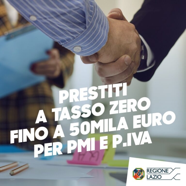 Prestiti a tasso zero fino a 50.000€ per PMI e P.IVA