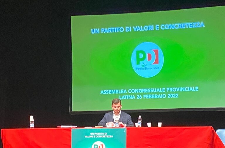 Minturno: il discorso tenuto da Matteo Marcaccio eletto presidente provinciale del PD