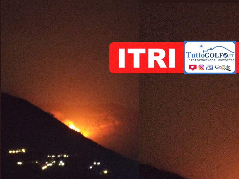Itri, piromani in azione – Incendio al di sotto del Santuario della Madonna della Civita