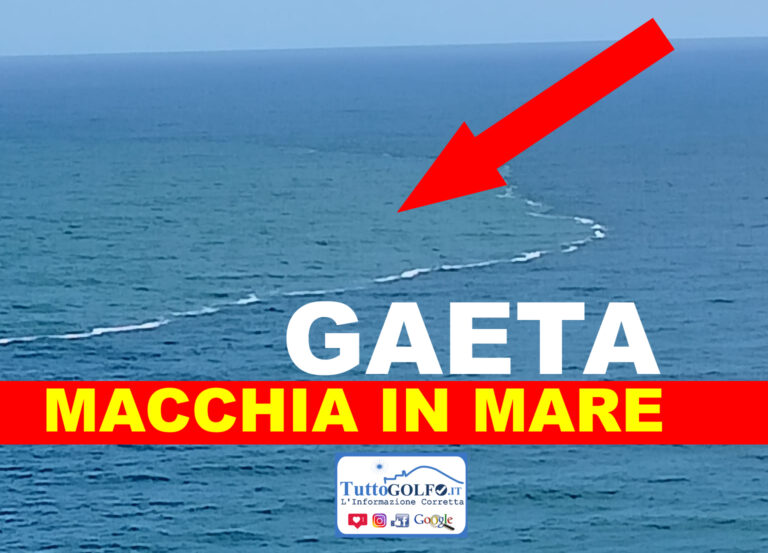 Gaeta, Ariana: macchia in mare