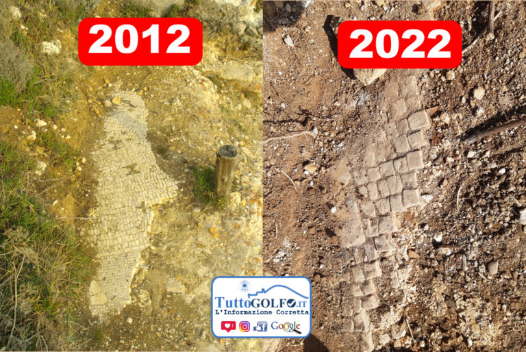 Formia, il mosaico che sta scomparendo nel Parco di Gianola