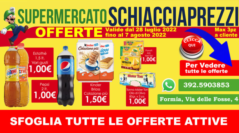 Il nuovo volantino di Schiacciaprezzi è ora disponibile