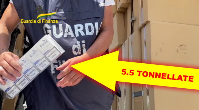 Sigarette di Contrabbando: Sequestrate 5.5 tonnellate di Wistone e Regina