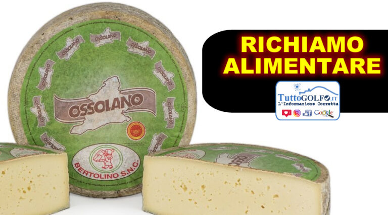 Formaggio OSSOLANO DOP: richiamo alimentare da parte del Ministero della Salute