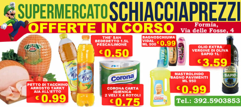Formia: Schiacciaprezzi, offerte in corso