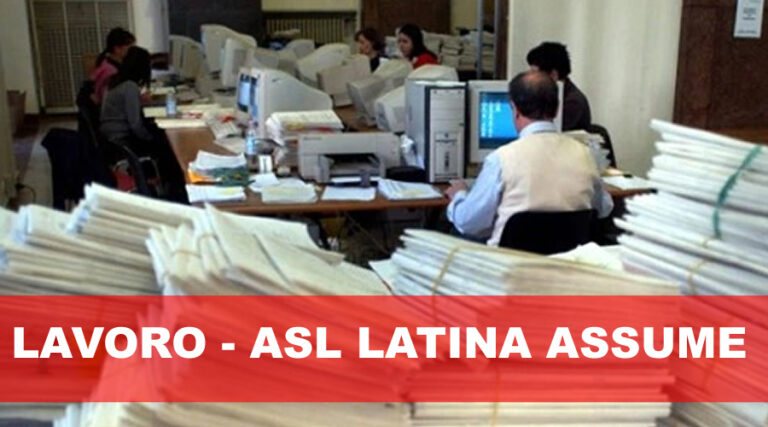 La ASL di Latina assume 19 Coadiutori amministrativi