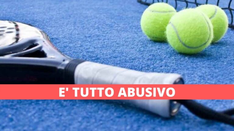 Campi di Padel abusivi. Deferito il proprietario
