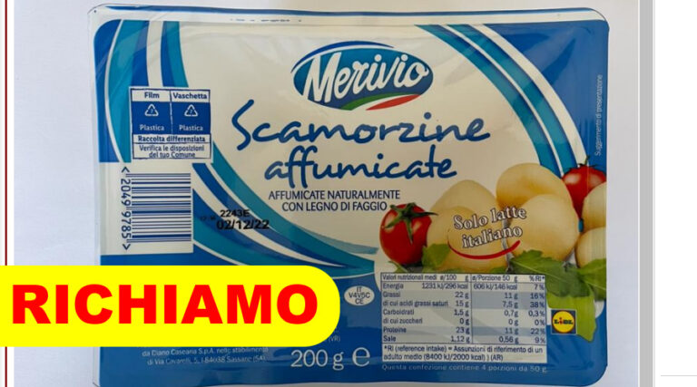 Scamorzine Affumicate: Richiamo per rischio fisico