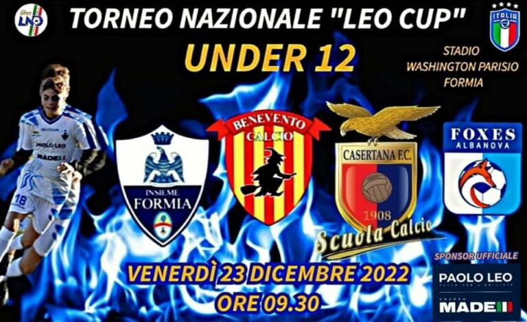 Insieme Formia Under 12: il 23 quadrangolare con Benevento, Casertana e Foxes Albanova