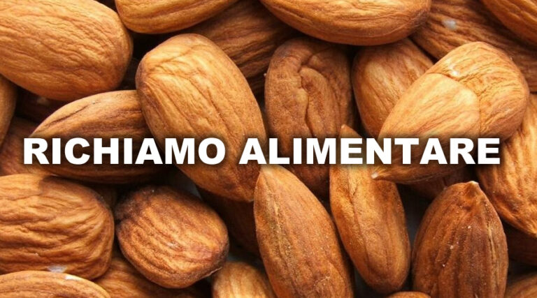 Mandorle sgusciate. Richiamo alimentare per rischio chimico