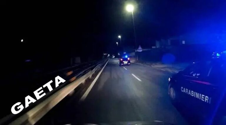 Inseguimento da parte dei Carabinieri di Gaeta. Denunciati due 20enni