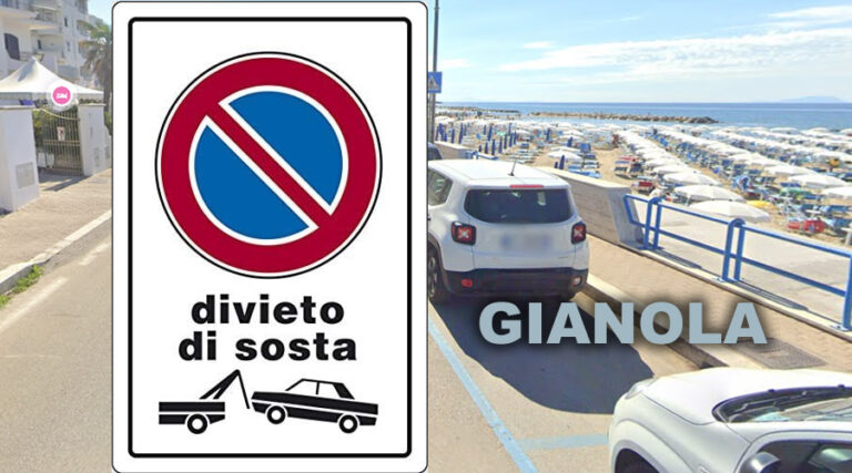 Formia, Gianola: Divieto di Sosta con rimozione coatta in data 27 Aprile