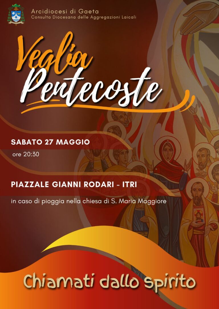 Itri: Veglia di Pentecoste a cura Consulta Diocesana delle Aggregazioni Laicali