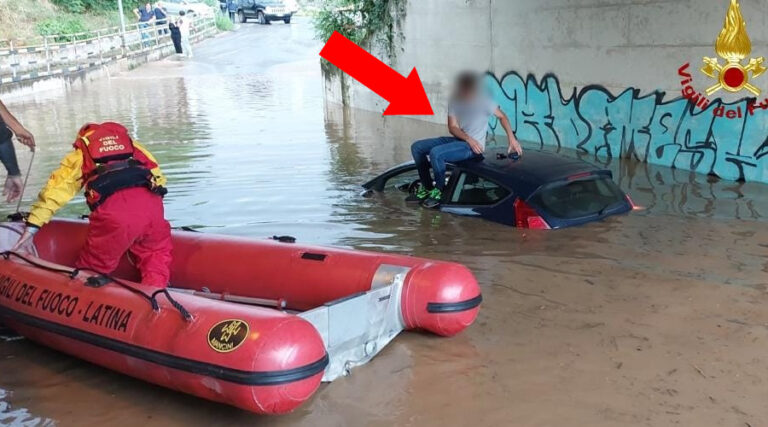 Intrappolato in un sottopasso. Salvato dai Vigili del Fuoco