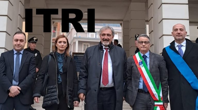 A Itri il Presidente Rocca della Regione Lazio. Obiettivo i fondi per la violenta frana del 2021