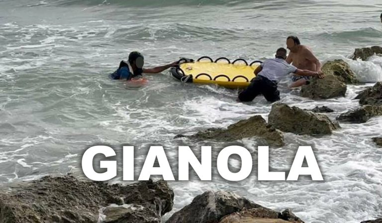 Formia, Gianola: in difficoltà sugli scogli a causa delle mutate condizioni metereologiche. Salvo