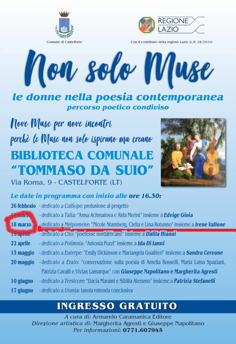 Non solo muse, le donne nella poesia contemporanea