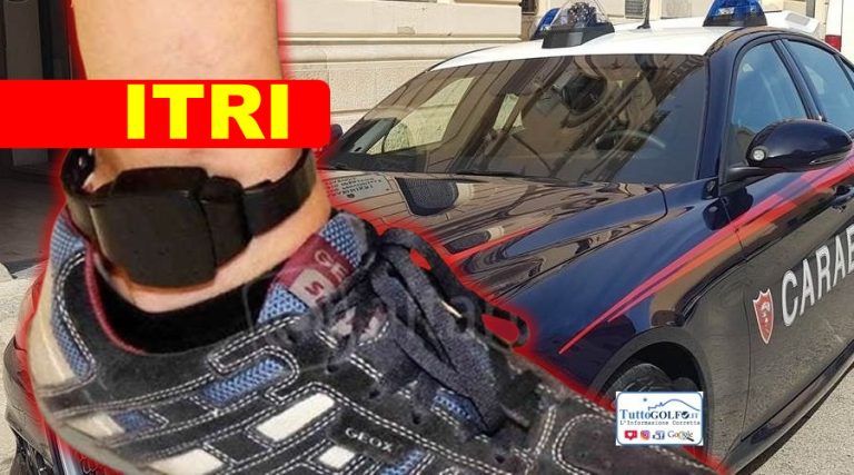 Braccialetto elettronico applicato ad un 23enne di Itri