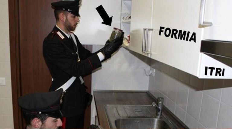 Formia, Itri: perquisizione domiciliare per due giovani di 30 e 32 anni. Il risultato