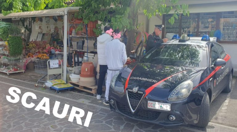 Scauri, furto in un negozio: Ragazzini rimproverati e affidati ai genitori