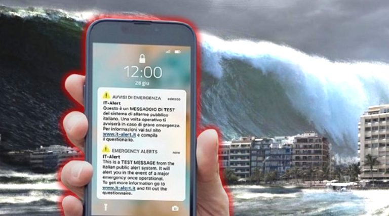 IT-alert: nuovo test mercoledì 15 maggio per rischio maremoto