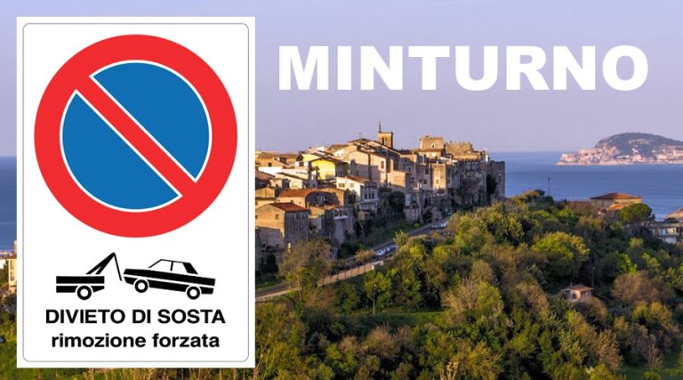 MINTURNO 12 MAGGIO – DIVIETO DI TRANSITO E DIVIETO DI SOSTA – MODIFICATA LA VIABILITA’