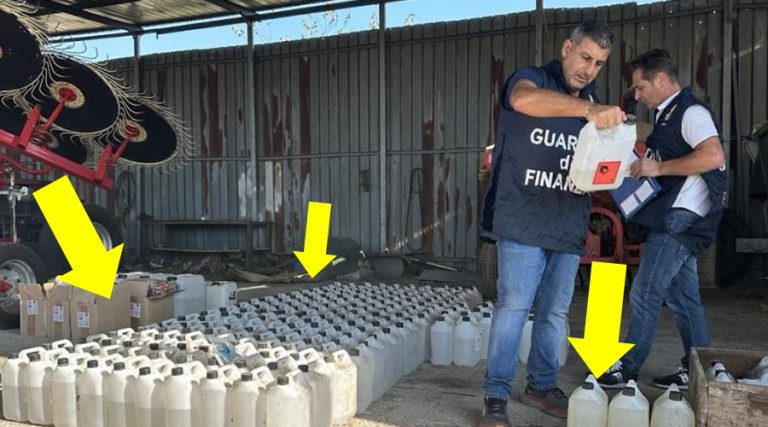 Sequestrata cocaina in forma liquida in Provincia di Latina. Il liquido (100 litri) era contenuto in oltre 250 taniche