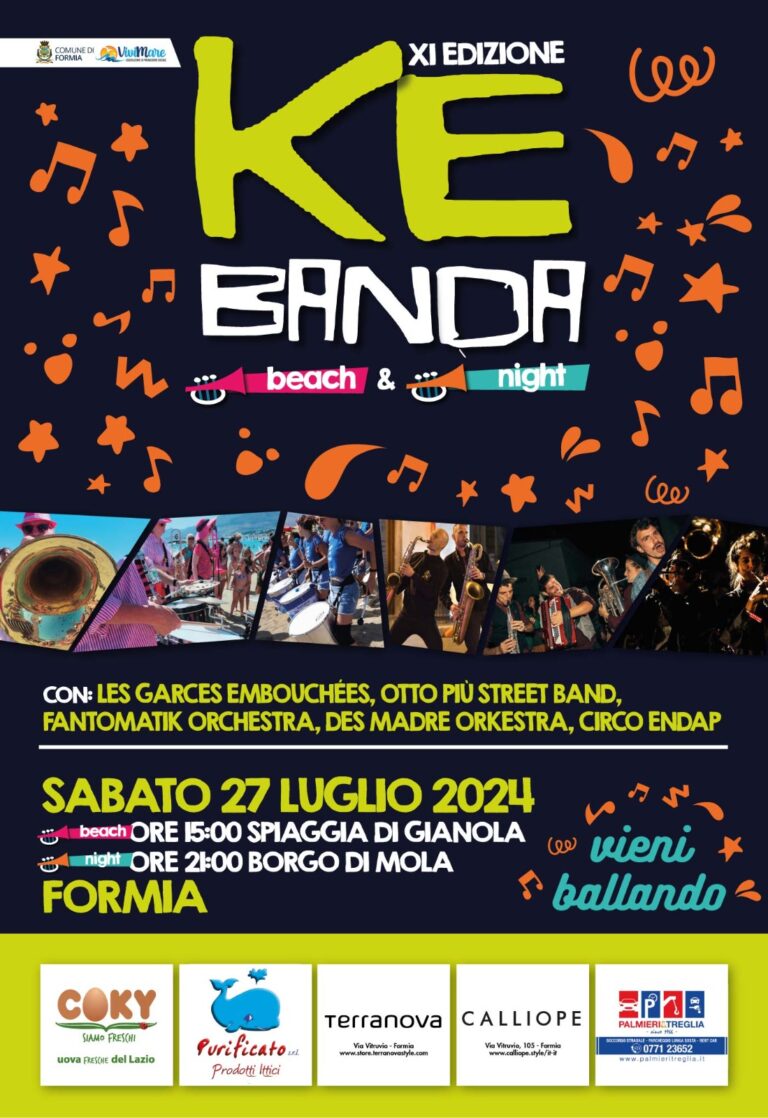 Estate formiana: Kebanda – XI° edizione. Si balla in spiaggia e nel borgo di Mola, 27 luglio.