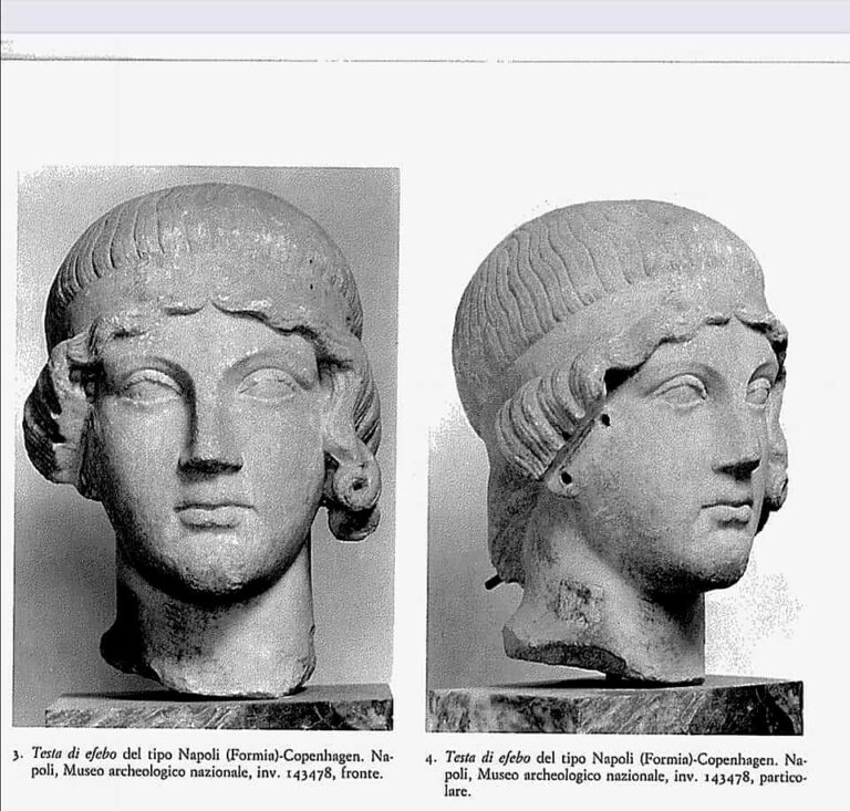 La testa di Efebo Trovata a Formia, è ora nei magazzini di deposito del Museo Archeologico Nazionale di Napoli