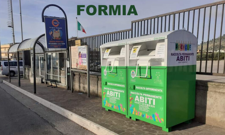 FORMIA, RACCOLTA ABITI USATI – NUOVI CONTENITORI DOTATI DI SENSORI E TELECAMERA